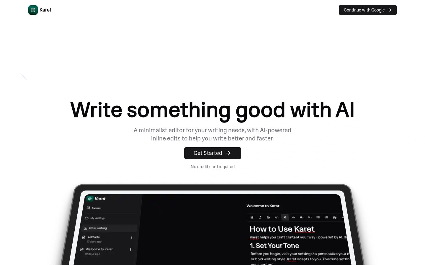 Website preview of Karet